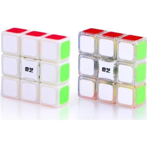 QiYi 133 Magic Cube 1x3x3 Floppy Magic Cube Puzzle Brain Teaser Cubes Toys For Children Kids cubo magico - Transparent