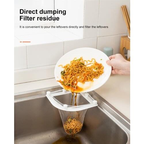 Kitchen Sink Anti Blocking Leftovers Drain Rack Pool Disposable Soup Separation Filter Net Bag Portable Garbage Net Bag Dropship