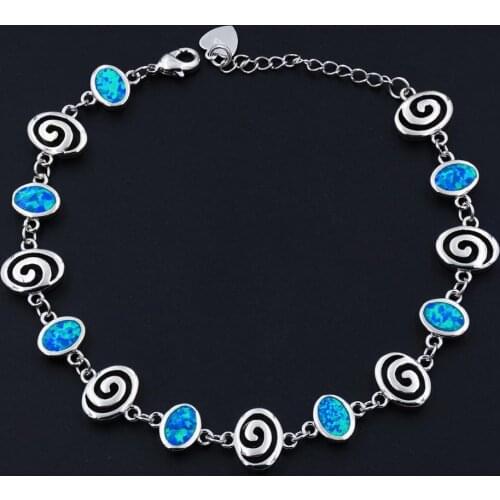 SZ0086 2018 New Blue Opal Fashion Conch Bracelet Jewelry Gift