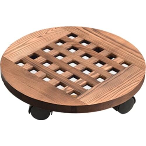 Trolley Plate Universal Wheel Tray Flower Pot Stand 360° Swivel Round 25/30/35/40cm Tray Plant Holder Stand Base With Wheels