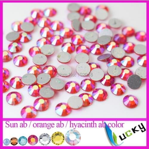 Top quality 1440pc ss20 Hyacinth ab strass crystal flat foied back rhinestones for nail art non hotfix DMC for phone decoration