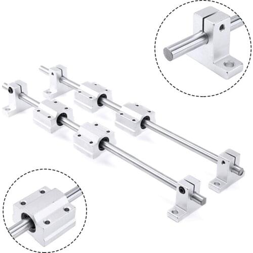 High Quality SCS8UU 8mm 300mm Linear Rail Shaft With SK8 SCS8UU Guide Support Bearing Slip Motor