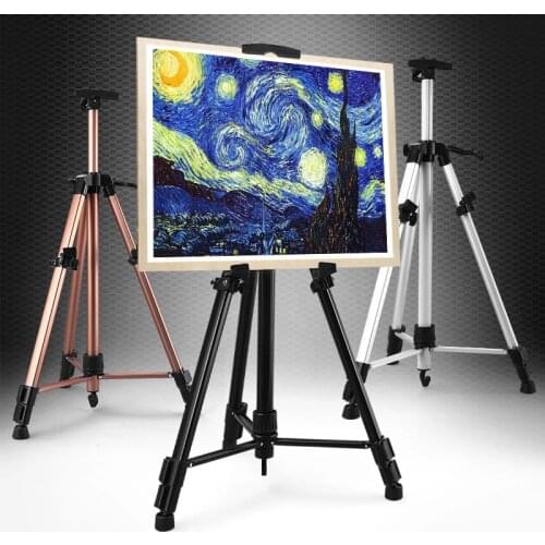 High quality adjustable tripod painting easel standing aluminum easel display art supplies painting easel for painting