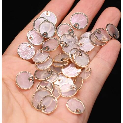 10Pcs Hot Sale Natural Shell Pendant Mother Of Pearl Small Pendant For Jewelry Making DIY Necklace Earrings Accessory