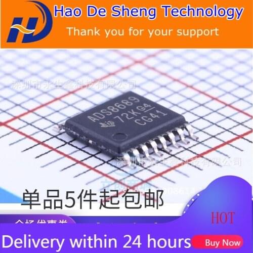 10PCS/LOT ADS8689IPW ADS8689IPWR TSSOP-16 ADS8689 16-bit ADC chip NEW ORIGINAL IN STOCK