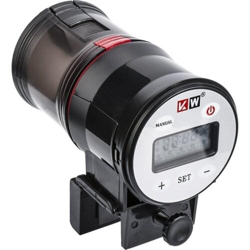 Automatic Fish Feeder for Aquarium Fish Tank Auto Feeders with Timer Pet Feeding Dispenser LCD Indicates Fish Feeder