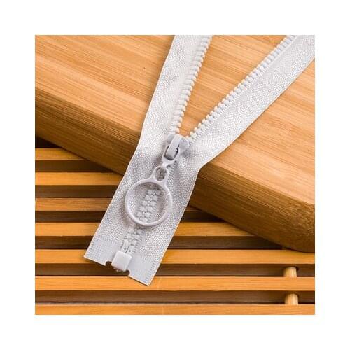 Free shipping 10pcs/lot light grey 60cm 3# resin open-end zipper children down jacket coat zipper children sleeping bag zippe