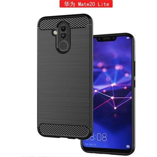 For Huawei mate 20 lite Case Carbon Fiber Cover 360 Full Protection Phone Case On For Huawei Mate20 Lite Cover Shockproof Bumper