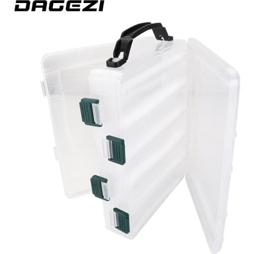 DAGEZI Double Layer PVC Fishing Box Bait Storage Case Fishing Lure Boxes Fishing Tackle Tool for Carp Fishing Accessories Pesca