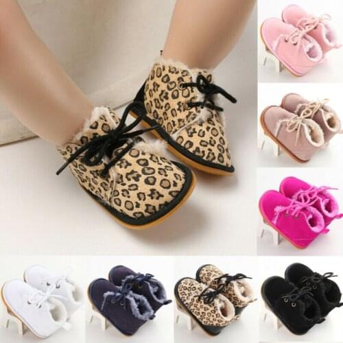 Baby Boy Girl Fall Winter Warm Suede Fleece Boots Sneakers 0-18M Infant Toddler Casual Solid Crib Shoes Prewalkers First Walkers