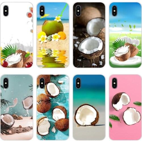 For Huawei Y5 Y6 Y7 Y9 Prime Pro GR3 GR5 2017 2018 2019 Y3II Y5II Y6II fruit coconut on the beach Accessories Phone Cases Covers