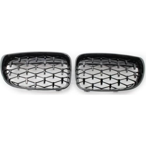 Gloss Black & Diamond Style Front Grill Fit BMW E81 E82 E87 E88 1 Series 08-11