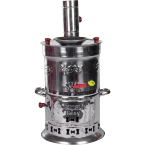 Stainless Steel chrome samovar Multicooker teapot warmer turkish samovar Teapot tea stove turkish samovar Tea infusers Tea pair