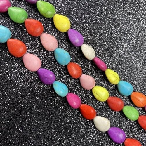 Stone Beads Turquoises Drop Shaped Loose isolation Beads Semi-Finished For jewelry making DIY necklace bracelet accessories