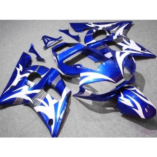 Motorcycle Fairing kit for YAMAHA YZFR6 98 99 00 01 02 YZF R6 1998 2000 2002 YZF600 ABS White blue Fairings Set+7gifts YX10