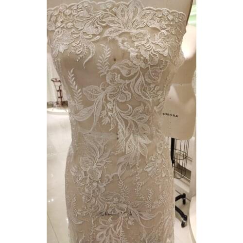 Embroidery Lace Fabric African Lace Fabric 2021 Tissus Vestidos Dentelle Fabric For Dress By The Yard Bridal Lace Fabric