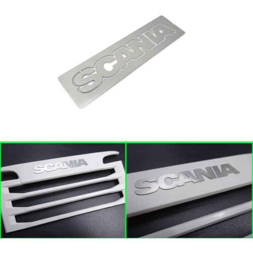Metal Logo Decoration for 1/14 Tamiya RC Truck Trailer Tipper Scania R730 Car Diy Parts