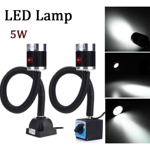 LED Desk Lamp 5W 110V-220V CNC Machine LED Table Lamp Light Magnetic Fixed Base Aluminum Alloy Working Tool For CNC Machine