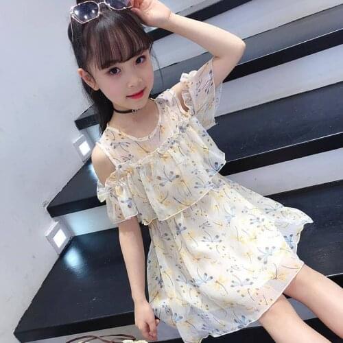 Girl Dress 2021 Summer Floral Pattern Beach Dress for Girl Bohemia Children Dresses Costume for Girls Teen 5 6 7 8 9 10 12 Years
