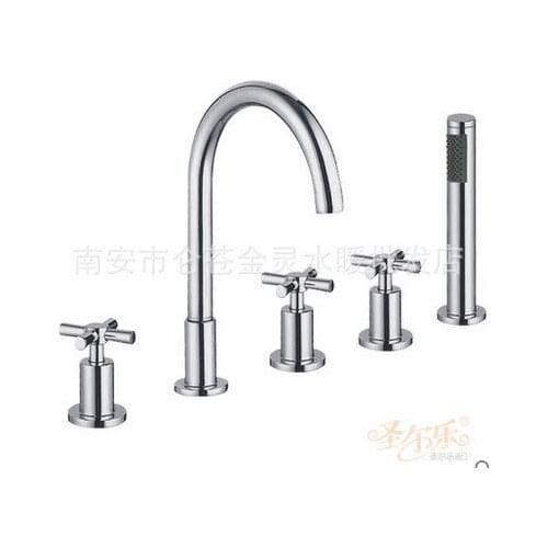 Full copper split tub faucet five-piece faucet basin washbasin shower with hand shower head