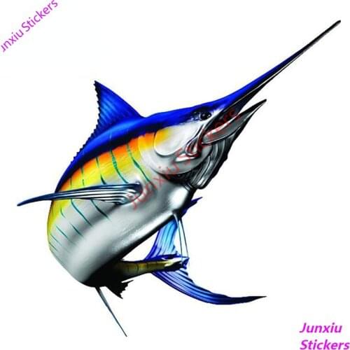 Xiphias Gladius 3D Car Stickers Styling Vinyl Graphic for SUV Window Bumper Waterproof Decor Camper Accessories PVC13x13cm