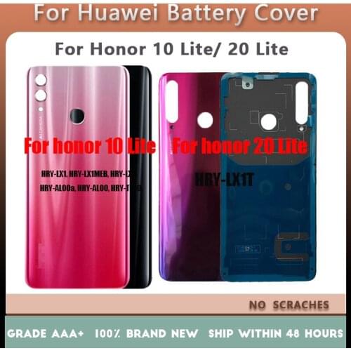 Back Battery Cover Door For HUAWEI Honor 10 Lite HRY-LX1 With repair parts,For Honor 20 lite HRY-LX1T Housing Rear Replacement