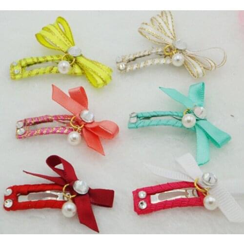 Pet BB Bow hairpin 3cm pet dog card accessories Teddy yorkie hairpin headdress flower pet supply 30pcs
