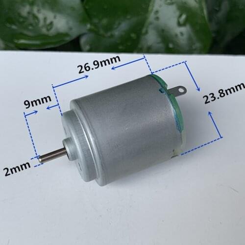 Golden Micro Mini 260 Motor DC 3V-6V 25000RPM 24mm Round Motor Shaft Diameter 2mm High Speed Large Torque for DIY Toy Model