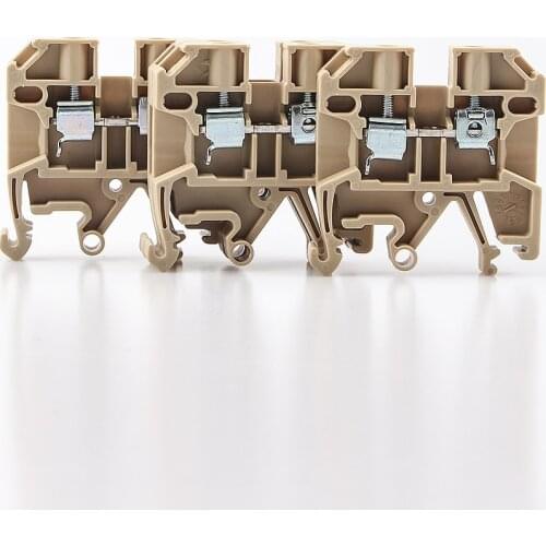 100pcs Din Rail Terminal Blocks SAK-2.5EN Weidmuller Connectors Screw Connection Conductors SAK2.5EN Wire Conductor 10pcs