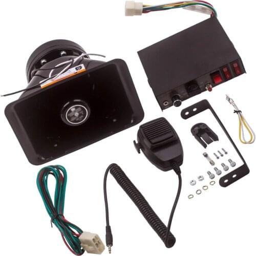 200W 12V 9-Sound Loud Car Warning Alarm Siren Horn PA Speaker MIC System