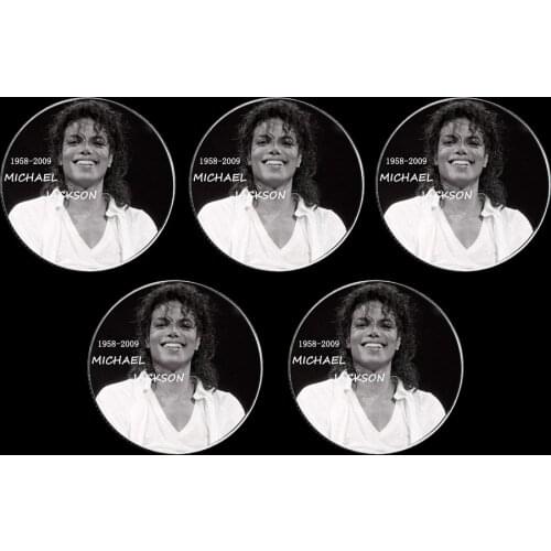 5pcs Selling Silver Commemorative Coin Michael Jackson Collection Arts Gifts Souvenir Home Decoration Accessories Challenge