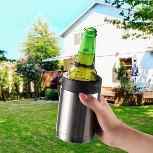 50Pcs 400ml Stainless Steel Beer Bottle Can Cold Keeper Holder Cup Double Wall Vacuum Insulated Cooler Bar water bottle