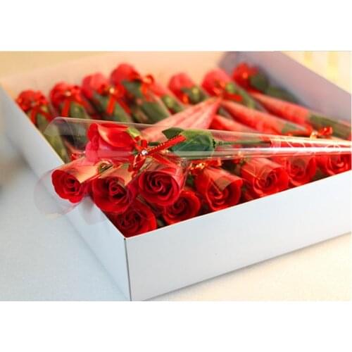 500 pcs Red pink rosy red blue purple soap rose flower Bath Body Flower romantic Bath Soap Petals Wedding Decoration Gifts SN268