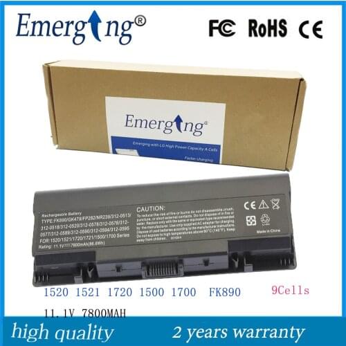 9cells 6600mah High Quality New Laptop Battery for Dell T112C T114C T116C 312-0724 Vostro 1310 1320 1510 1520 2510