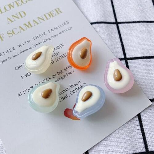 DIY jewelry accessories jelly color cut avocado shape loose beads earrings necklace jewelry accessories materials
