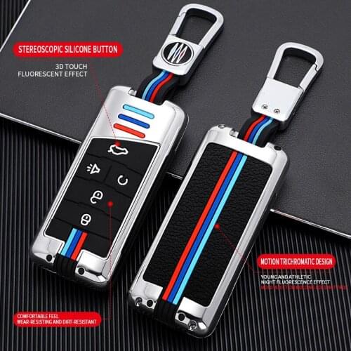 Zinc Alloy Car Remote Key Full Cover Case For GAC Trumpchi GS7 GS8 GM8 GS5 GA6 GM6 2012-2021 Car Smart Key Shell Keychain Holder