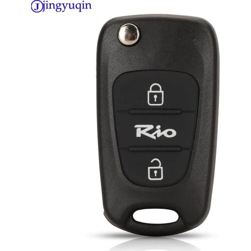 Jingyuqin 10pcs 3 Buttons Folding Smart Remote Car Key Shell Case For Kia Rio 3 Picanto Ceed Cerato Sportage K2 K3 K5 Soul