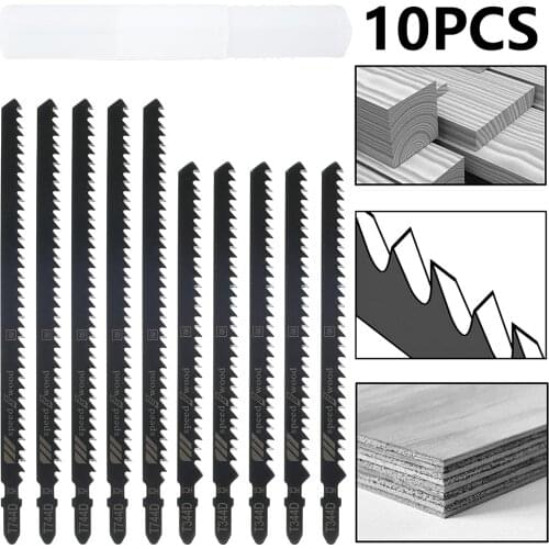10Pcs Universal Jig Saw Blade T-shank Jigsaw Blades Set Metal Wood Assorted Blades For Wood,Plastic ,Metal Cutting T744D/T344D