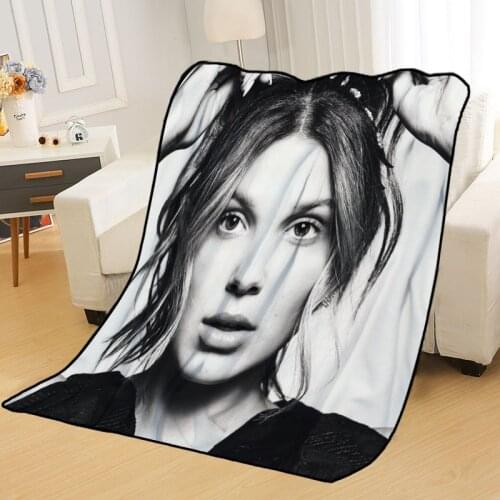 New Arrival Millie Bobby Brown Blankets Printing Soft Blanket Throw On Home/Sofa/Bedding Portable Adult Travel Cover Blanket