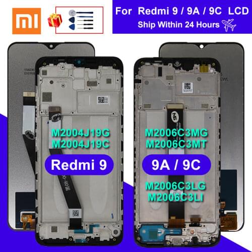 Original For Xiaomi Redmi 9 LCD Display Touch Screen Digitizer For Redmi M2004 J19AG Assembly Replacement Parts