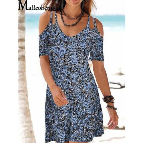 Bohemian Summer Dress Women Sexy V Neck Strapless Vintage Floral Print Dress Ladies Plus Size Beach Holiday Dresses 2021 New