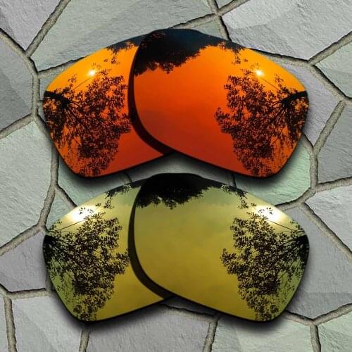 Red Orange&Yellow Golden Sunglasses Polarized Replacement Lenses for Oakley Holbrook