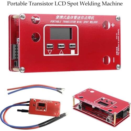 Portable Transistor DIY Mini Spot Welding Machine 18650 Lithium Battery 12V LCD Display Screen Spot Welder Welding Tool Kit