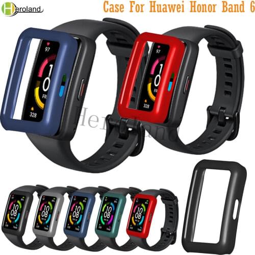 Clear Pc Hard Watch Protector Case Cover For Huawei Honor Band 6 / Huawei Band 6 Smartwatch Cases Protective Frame Shell Bumper