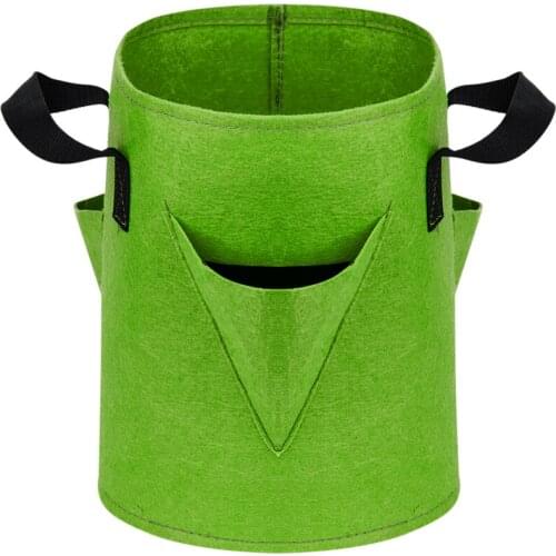 Garden Planting Grow Bags For Strawberry And Other Plant Green Nonwoven Cloth Unique Design Breathable Reusable Non-Woven Fabric