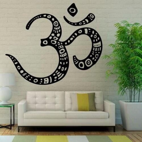 Om Symbol Wall Decal Sticker Buddhism Vinyl Art Wall Stickers Home Decor Pattern Removable Indian Wall Murals