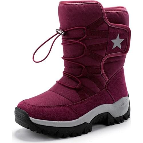 High Top Snow Boots Men Waterproof Outdoor Walking Sneakers Warm Plush Winter Boots Fashion Velvet Cotton Shoes for Cold Weather