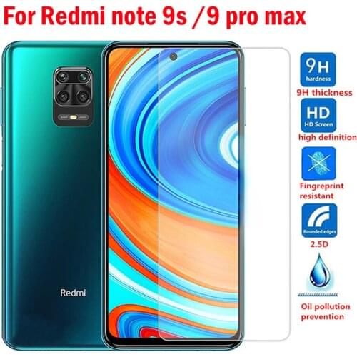 Tempered Glass for Xiaomi Redmi Note 9s 9 Pro Max Screen Protector film on Redmi Note 9s 9 Pro Max glass