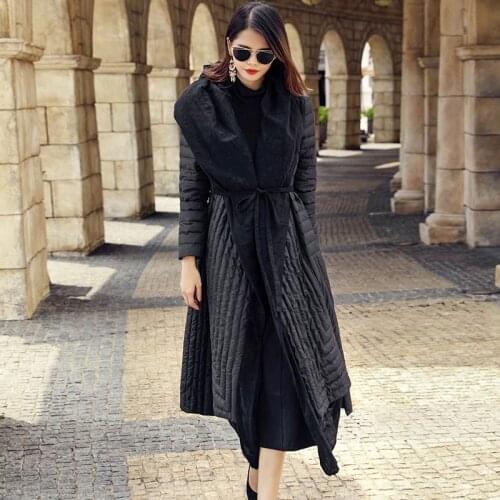 90% Duck Down Jacket Women Winter Warm Long Hoody Parka 2020 New Fashion Black Coat Female Overcoat casaco feminino LX2433