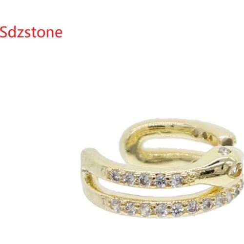 High Quality Round Snake Earrings Gold Snake Earrings Gothic Girl Ear Bone Pierced Earrings Ladies Jewelry